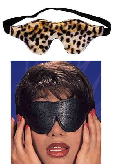 Masque Loup Leopard et Cuir Noir