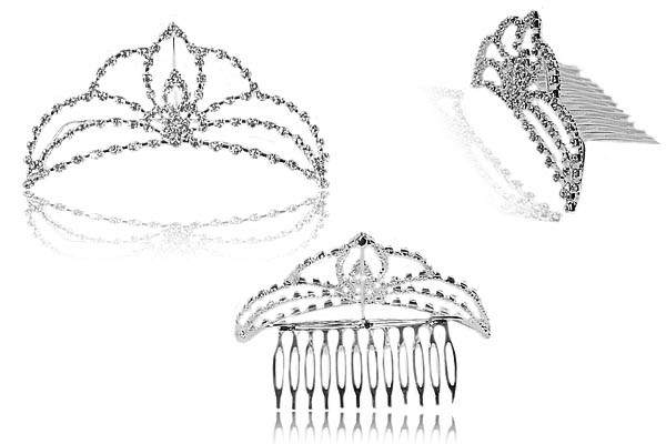 Diadème Peigne Cristaux Mariée Floral