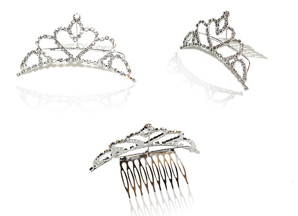 Diadème Peigne Cristaux Mariée Coeur