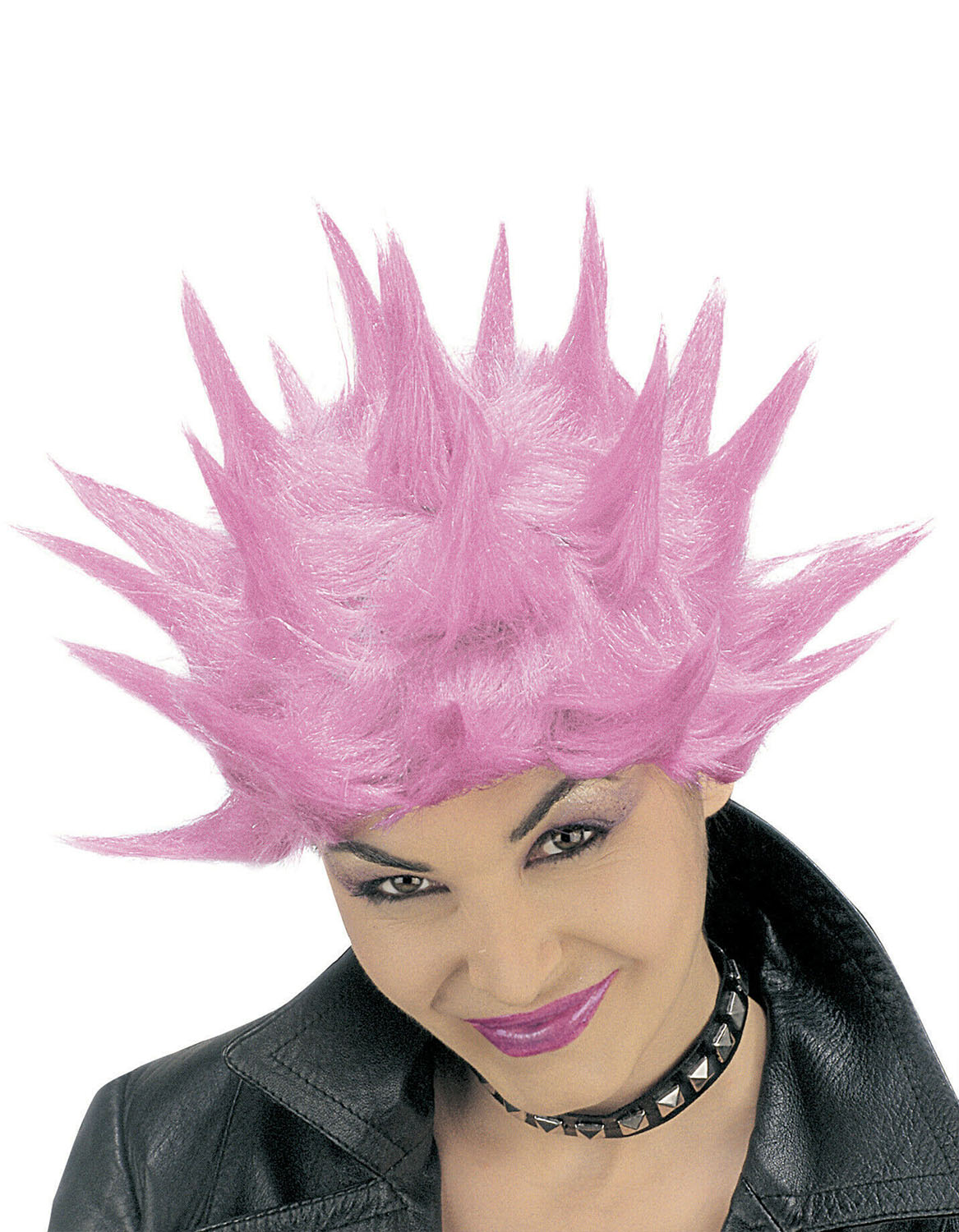 perruque punk rose