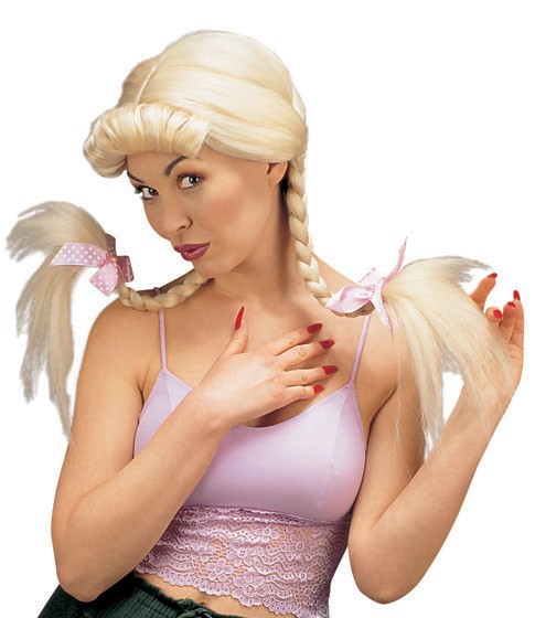 perruque blonde tresse