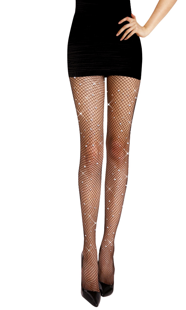 collants resilles strass