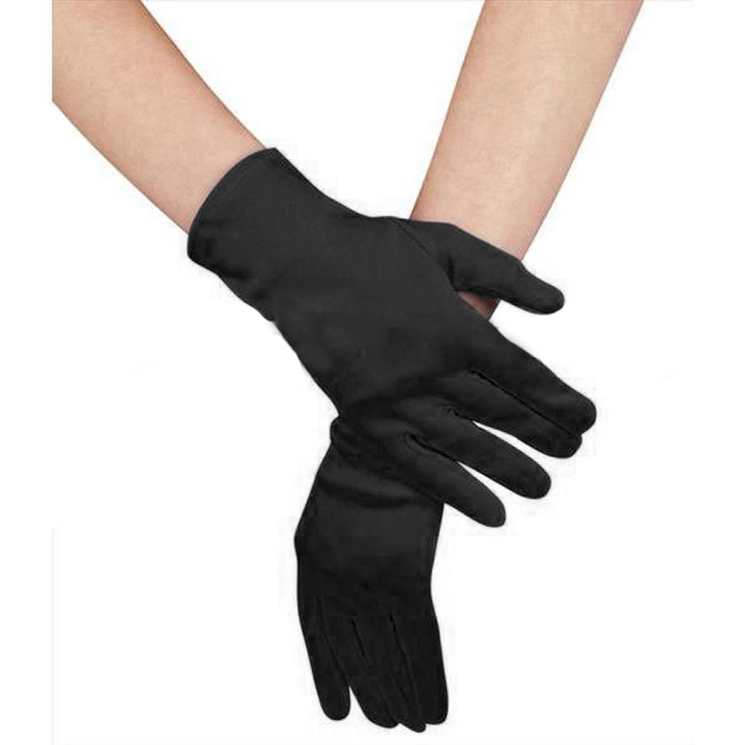Mariée gants gants satin long Fête Blanc Noir Carnaval Mariage 