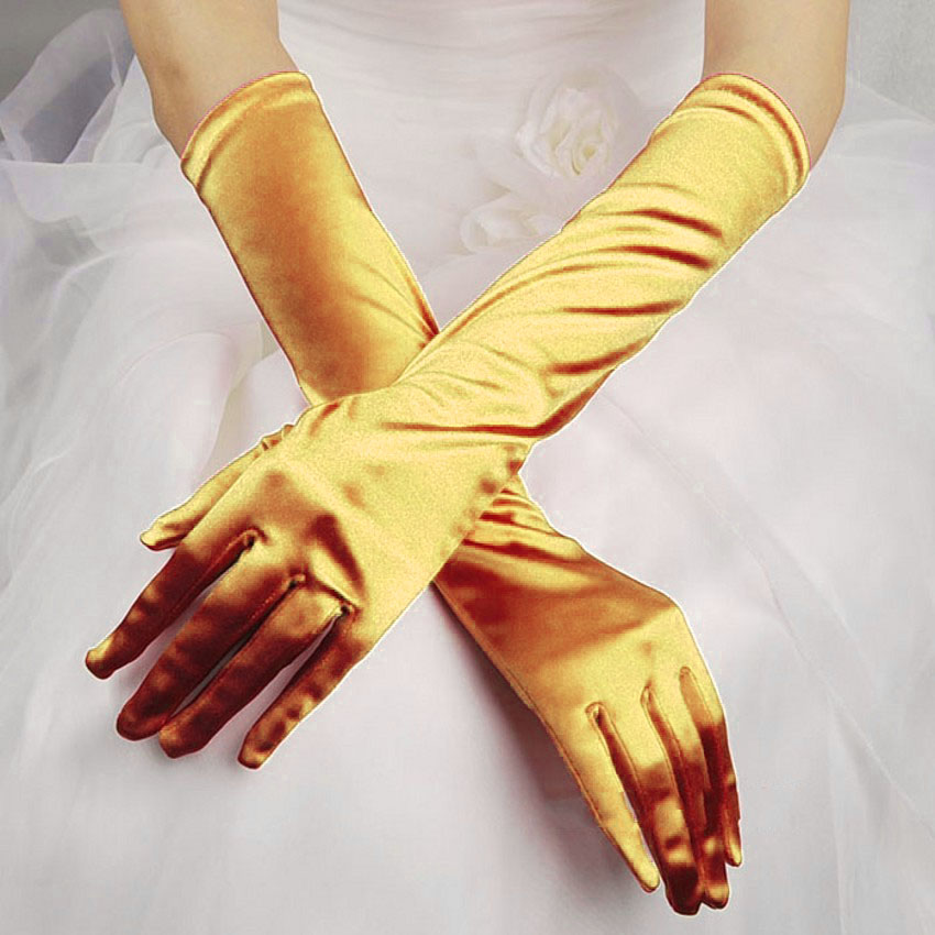 Gants Longs Femme En Satin - 2 Paires élégantes Pour Mariage, Soirée Ou Bal