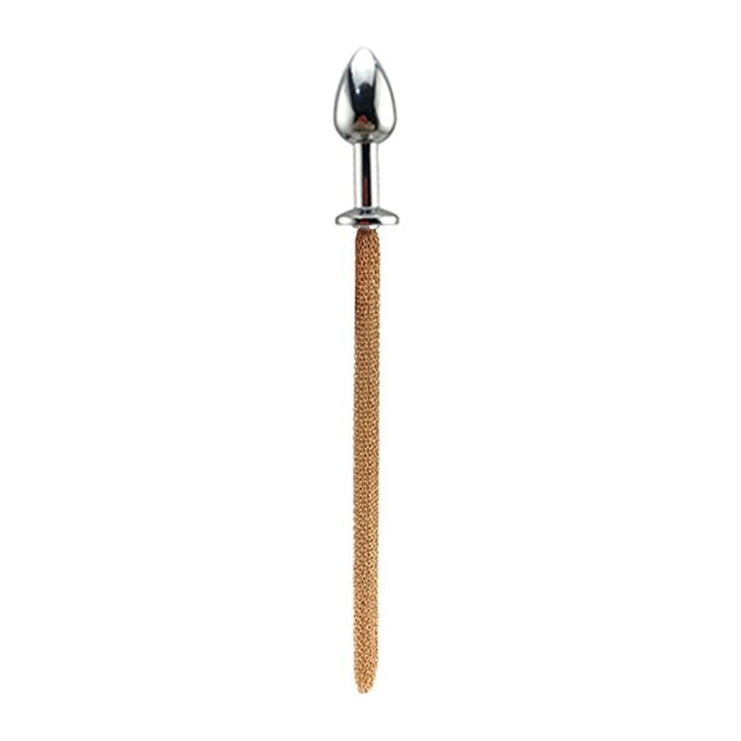 Plug Anal Queue à Chaînette Style Rosebud - Métal Ondulé - Sex Toy Neuf Avec Emballage