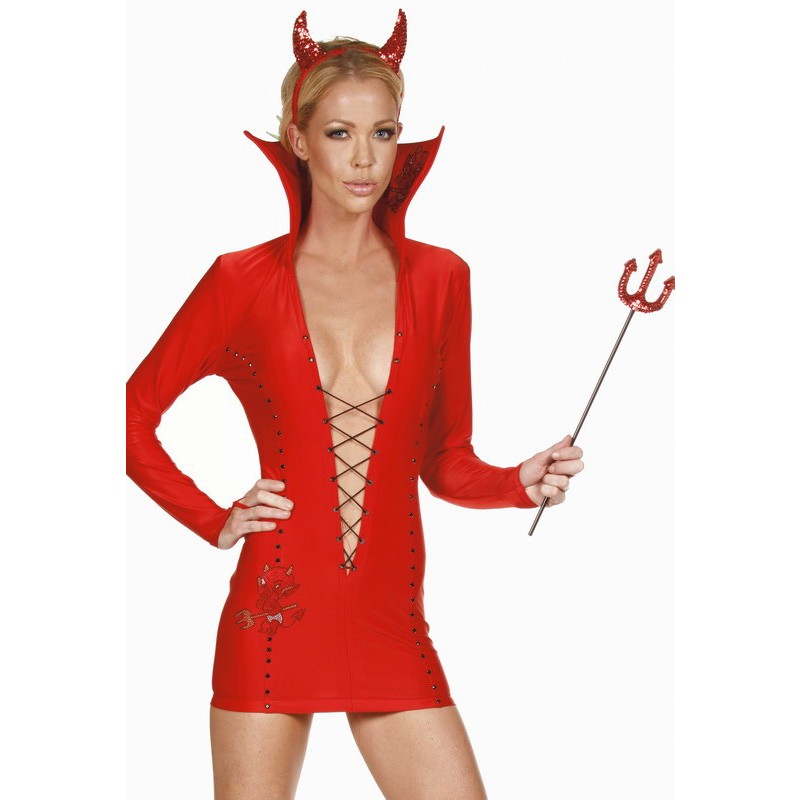 Tenue Diable Mini Robe Demon Halloween