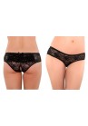 Culotte Dentelle FrouFrou Ouvert Noir