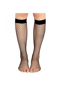 Mi Bas en Résille Classic Noire Diamond Fishnet Knee High