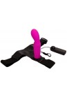 Gode Ceinture Vibrant Fushia en Silicone Ultra Harness