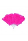 Eventail en Plumes Rose Fluo