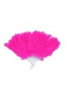 Eventail en Plumes Rose Fluo