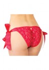 Culotte Dentelle Rouge Noeud Ruban