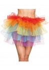 Jupon Multicolore Tulle 6 rangées Arc en Ciel