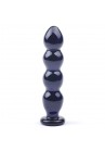 Gode Verre Tour Tige 4 Boules Beaded Noir