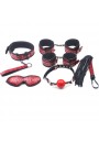 Kit 6pcs Bondage SM Collier Masque Baillon Fouet Menotte