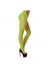 Collant Résille Large Big Size Vert Fluo