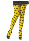 Collant Voile Jaune Opaque Impression Coccinelle Noir