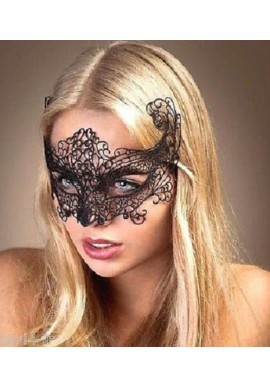 Masque Dentelle Sexy Lou Venitien Bal Masqué Noir