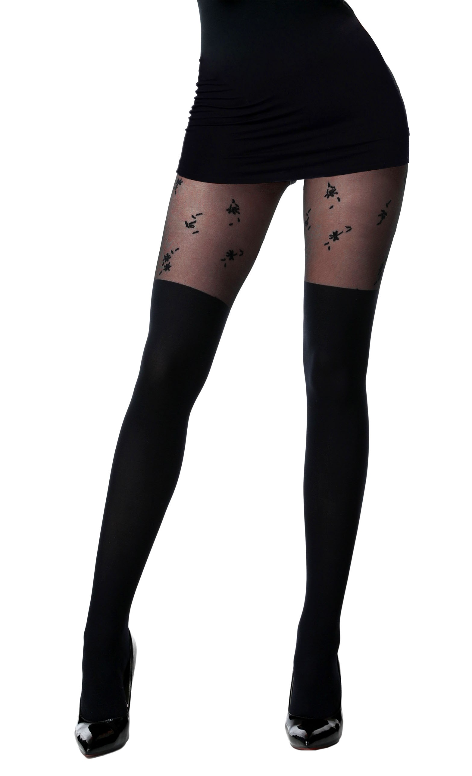 Collant Voile Opaque Effet Bas Taille Pollens