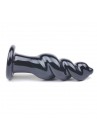 Gode Anal Plug Picket Verre Tournant Noir