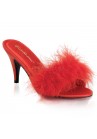 Mules Fabulicious AMOUR-03 Satin Rouge