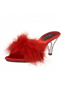 Mules Fabulicious BELLE-301 Transparent Rouge