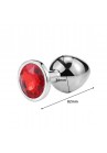 Bijou Intime Style ROSEBUD Plug anal Métal Rouge Taille M