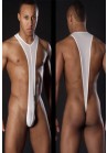 Body String Homme Transparent Blanc