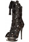 Plateau Talon Hauts Pleaser Noir Strass Fantasia-1020