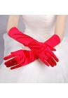 Gants Longs en Satin Rouge