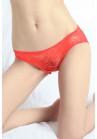 Culotte Dentelles Floral Croix Noeud Rouge