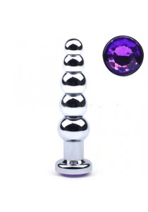 Bijou Intime Style ROSEBUD Butt Plug anal Métal Long Ondule