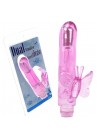 Vibromasseur Dual Butterfly Stimulator Pink 18 cm