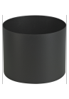 Raccord de poêle FF émail noir mat Ø200 longueur 12 cm