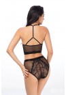 Ensemble 2 pcs Soutien Gorge Culotte Croix Dentelle