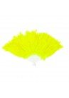 Eventail en Plumes Jaune Fluo