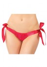 Culotte Dentelle Rouge Noeud Ruban