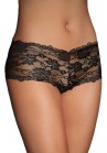 Culotte Bandeau Dentelle Croisillon Noir