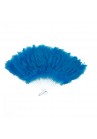 Eventail en Plumes Bleu Turquoise