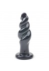 Gode Anal Plug Picket Verre Tournant Noir