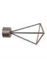 Cessot Embout Tringle Rideau Triangle filaire Nickel givré D28