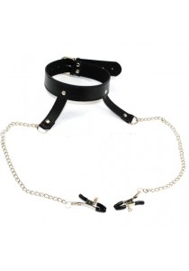 Collier Pinces Tétons Seins Chainette CLAMPS