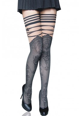 Bas Voile Illusion Collants Venitien Baroque