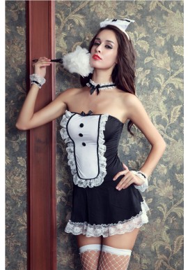 Tenue Soubrette Maid Servante Attentionné 5pcs