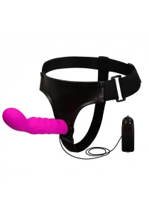 Gode Ceinture Vibrant Fushia en Silicone Ultra Harness