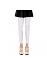 Collants Voile Opaques 50 Deniers Sans Pied Leggings Blanc