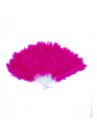 Eventail en Plumes Rose Fushia