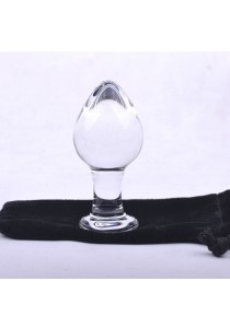 Gode Anal Plug Picket Verre Rond Transparent