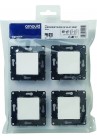 Arnould ARN96001 Lot de 4 interrupteurs ou va et vient-espace evolution-à composer blanc