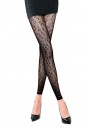 Collant Resille Motif Leopard Noir Pied Nu